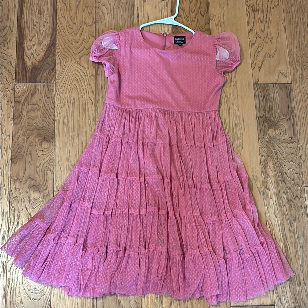 Bardot Pink Tiered Ruffled Sundress